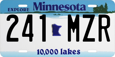 MN license plate 241MZR