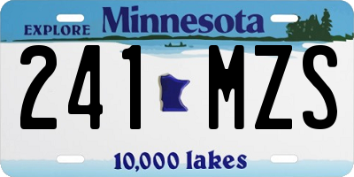 MN license plate 241MZS