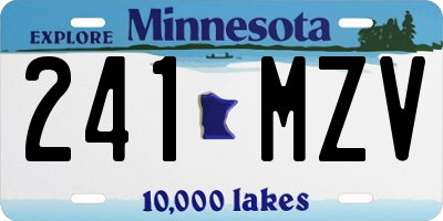 MN license plate 241MZV