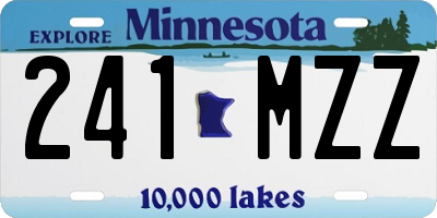 MN license plate 241MZZ