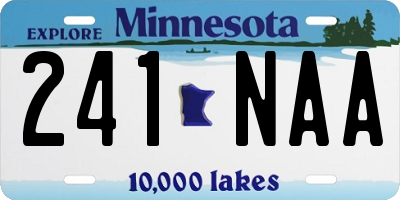 MN license plate 241NAA