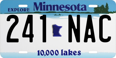 MN license plate 241NAC
