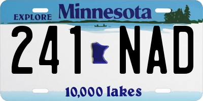 MN license plate 241NAD
