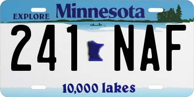 MN license plate 241NAF