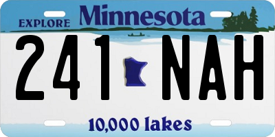 MN license plate 241NAH