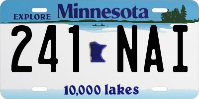 MN license plate 241NAI