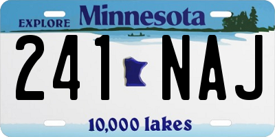 MN license plate 241NAJ