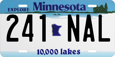 MN license plate 241NAL