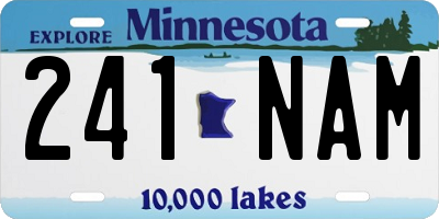 MN license plate 241NAM