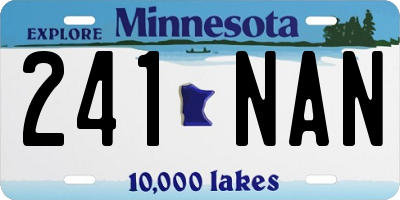 MN license plate 241NAN