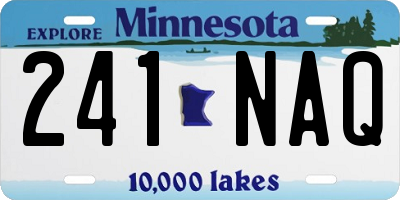 MN license plate 241NAQ