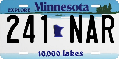 MN license plate 241NAR