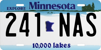 MN license plate 241NAS