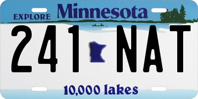 MN license plate 241NAT