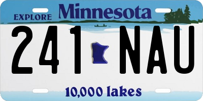 MN license plate 241NAU