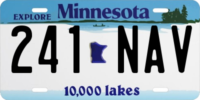 MN license plate 241NAV