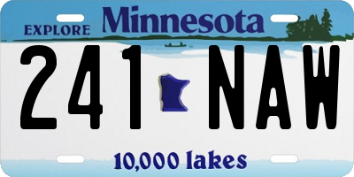MN license plate 241NAW
