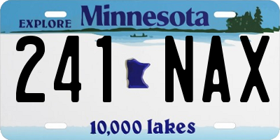 MN license plate 241NAX