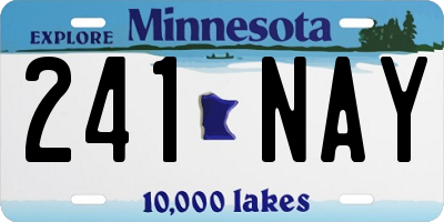 MN license plate 241NAY