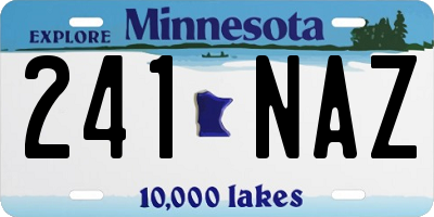 MN license plate 241NAZ