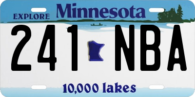 MN license plate 241NBA