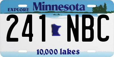 MN license plate 241NBC