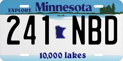 MN license plate 241NBD