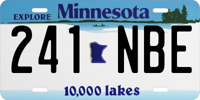MN license plate 241NBE
