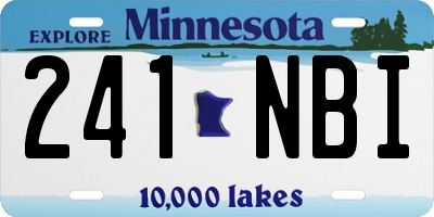 MN license plate 241NBI