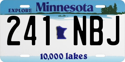 MN license plate 241NBJ