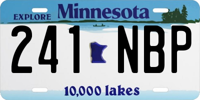 MN license plate 241NBP