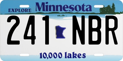 MN license plate 241NBR
