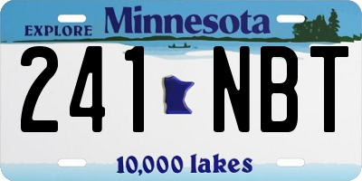 MN license plate 241NBT