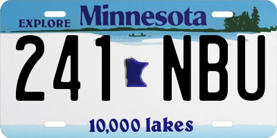 MN license plate 241NBU