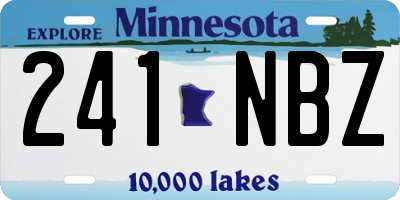 MN license plate 241NBZ