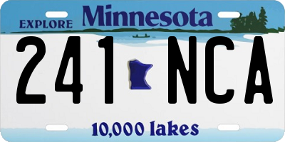 MN license plate 241NCA