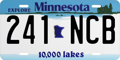 MN license plate 241NCB