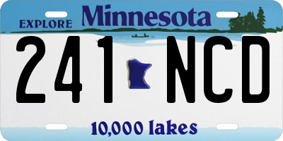 MN license plate 241NCD