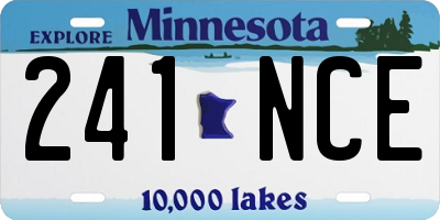 MN license plate 241NCE