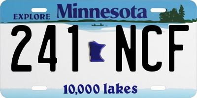 MN license plate 241NCF