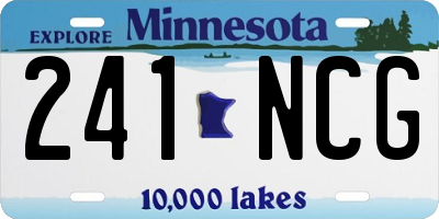 MN license plate 241NCG