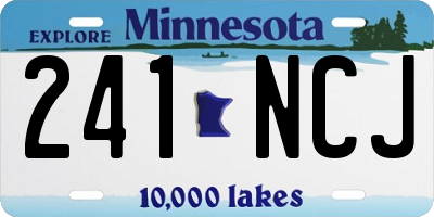 MN license plate 241NCJ
