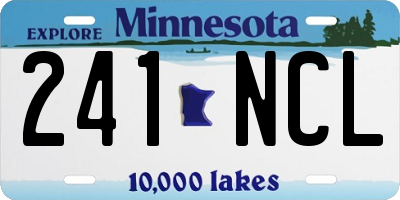 MN license plate 241NCL