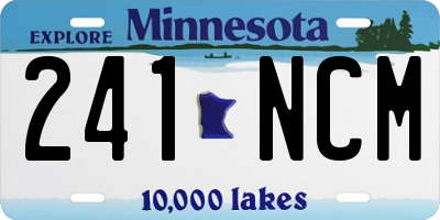 MN license plate 241NCM