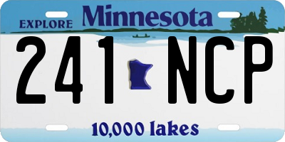 MN license plate 241NCP