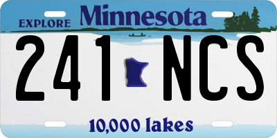 MN license plate 241NCS
