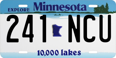 MN license plate 241NCU