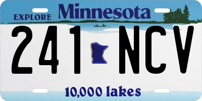 MN license plate 241NCV
