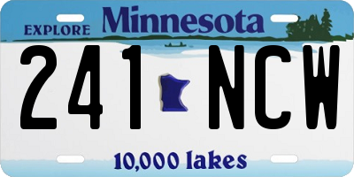 MN license plate 241NCW