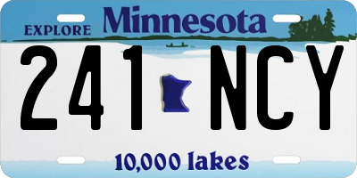 MN license plate 241NCY